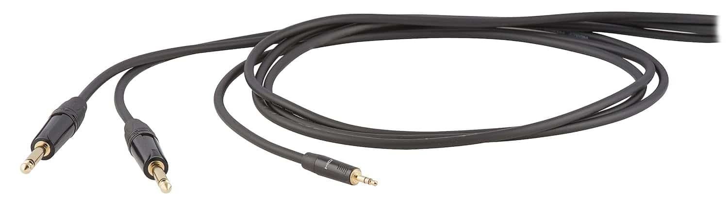Proel DHS545LU5 DH.Audio Cable 3.5ST-2 6.3MN BK 5M