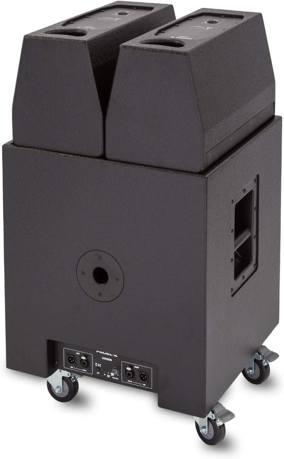 68924a9d6bd5f062c350b7bf9dca05e2413d48df68beae740aa39.jpg PROEL LT812A 3-Way Active PA System with 2 Satellites + 800W Subwoofer (1600W Peak)