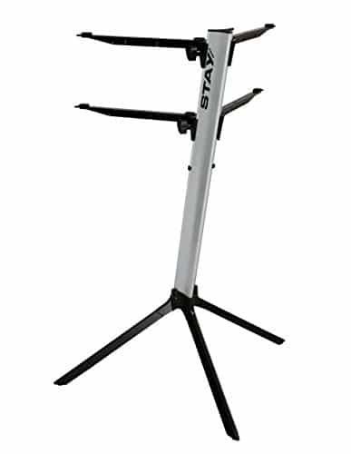 6892534ab7bd7299a8b6e0b4bddebe76dafd884cf76de5cf90223.jpg Stay Music Tower Keyboard Stand Slim Model Two Arms 1100/02 (Silver)