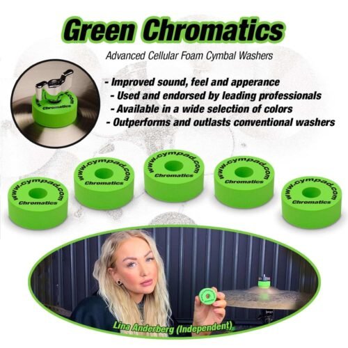 Cympad CS15/5-G Chromatics Cymbal Set 40/15mm, Green Cympad CS15/5-G Chromatics Cymbal Set 40/15mm, Green