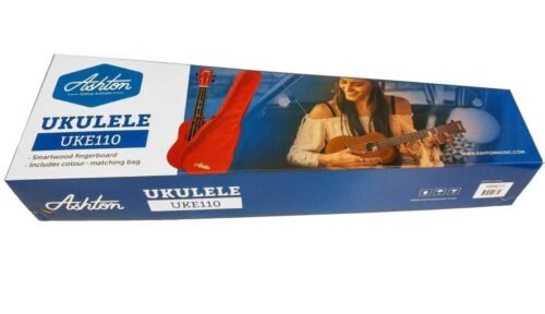 Ashton UKE110RD Red Soprano Ukulele With Bag
