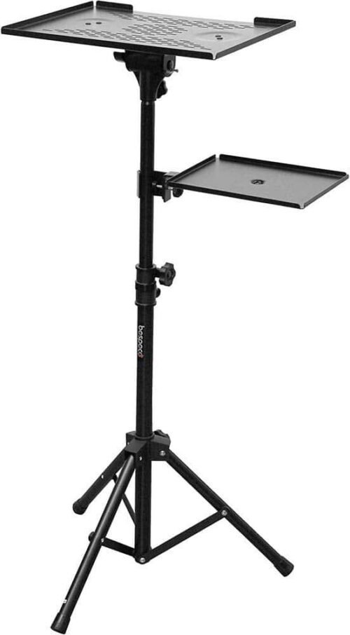 689461f225292fbad49d8dec34198823d75972d4ff4dedb13bfd4.jpg Bespeco Lps100 Laptop And Projector Stand, Black Floor Stand