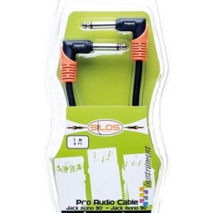 689462f234655a3440495fe3c00a5c0f963d4f35d32c943300dde.jpg Bespeco SLPP050 50cm 90 Degree Mono Instrument Cable