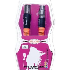 Bespeco SLFM450 XLR 3 Pole Female to XLR 3 Pole Male for Amplifier, guitar, keyboard [4.5 meter, Orange, Black]