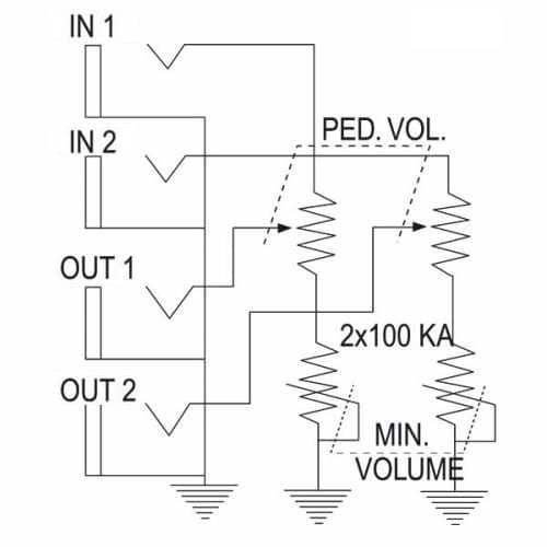 6894659ae0c9c24b5837f56038f5807607a15a6b85037894fd192.jpg Bespeco VM14 Guitar Volume Stereo Pedal