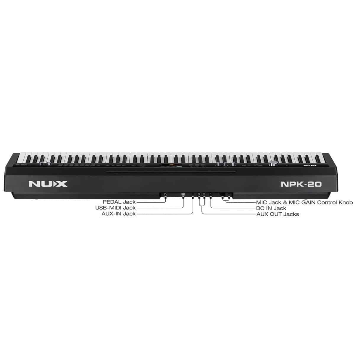 6894698d3f3bfcfc14fdb89492386c9ee4b0dd907efb6481af817-2.jpg NUX NPK-20 88-Key Portable Digital Piano ? 271 Sounds (Black)