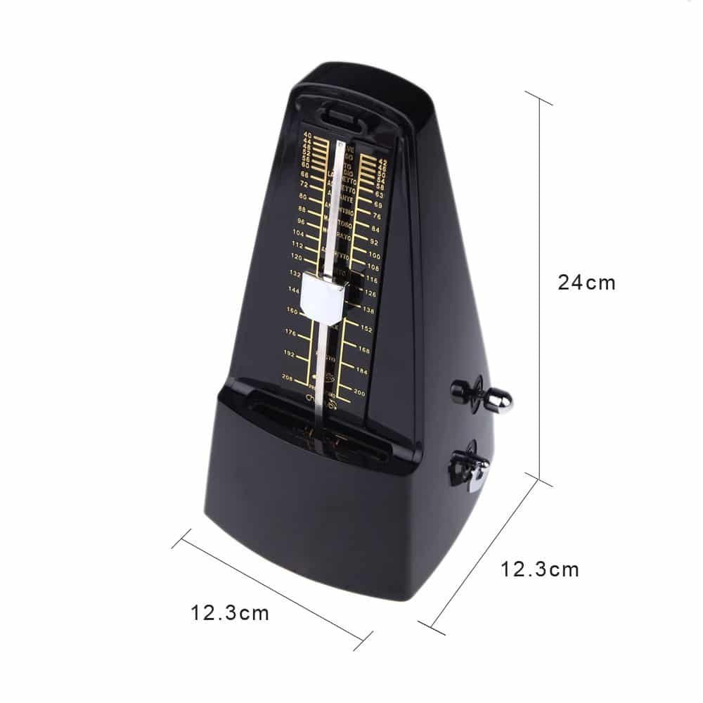 Cherub WSM-330 Mechanical Metronome, 40-208 bpm Tempo, Black