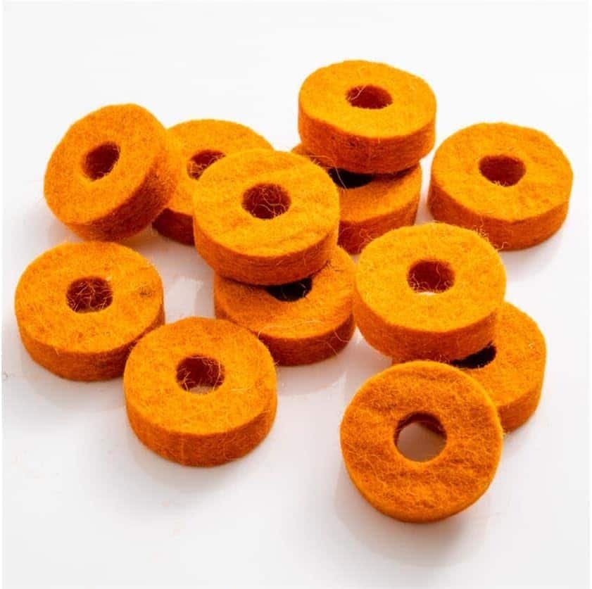 Dixon PAWS-9B1/4-HP Cymbal Felt Orange Colour 4pc/pack