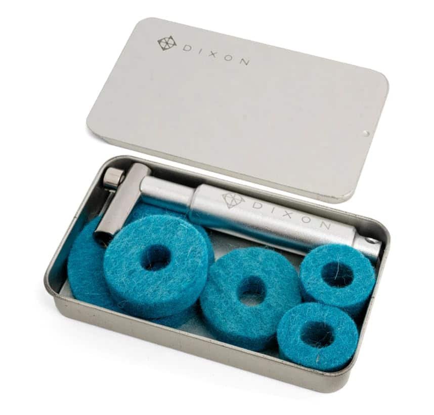 Dixon-PAKE-HQ1PK1-HP HI- Torque Drum Key And Quetzal Blue Felt Pack