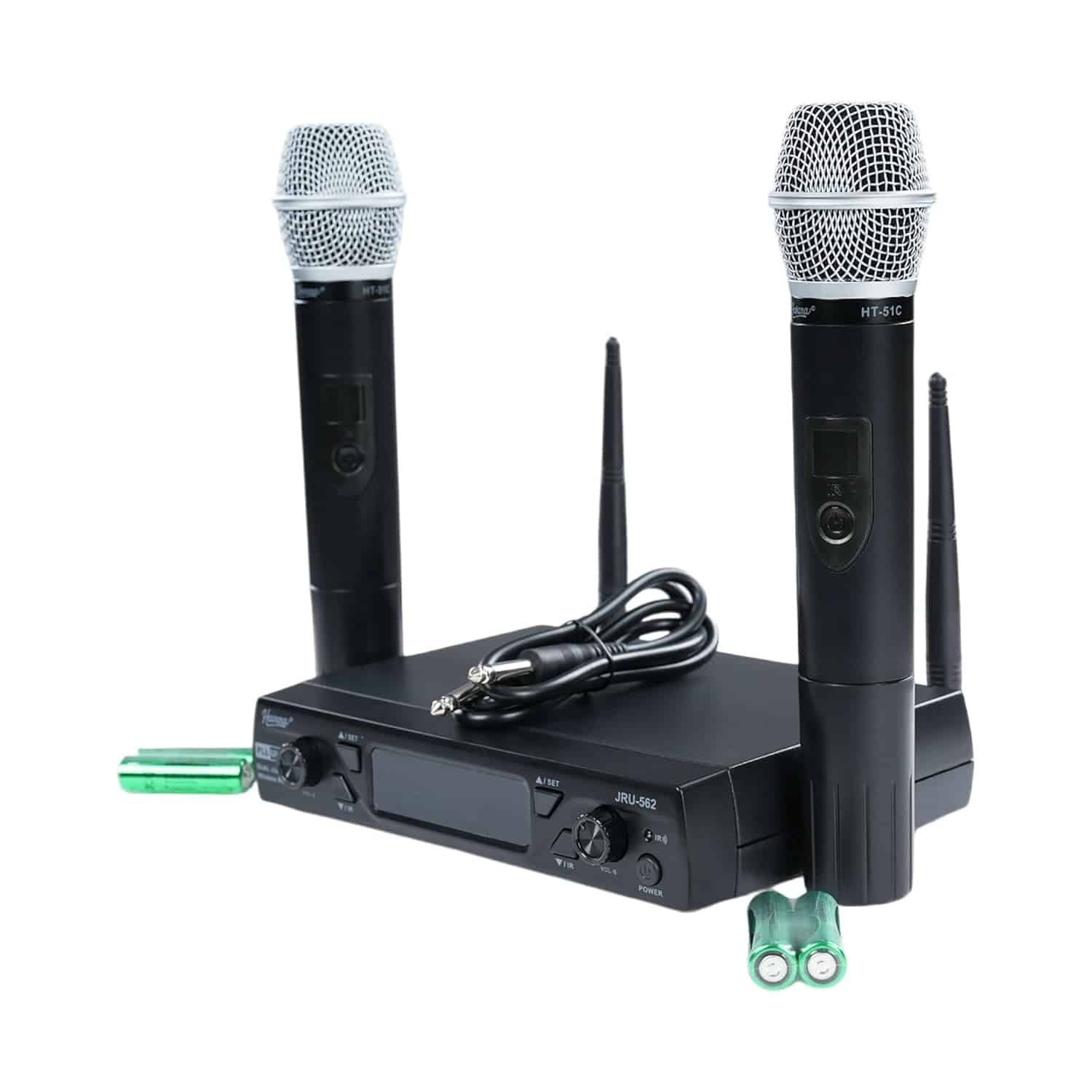 Havana JRU-562 UHF Dual Channel Wireless Receiver & HT-51C Handheld Wireless Microphone System