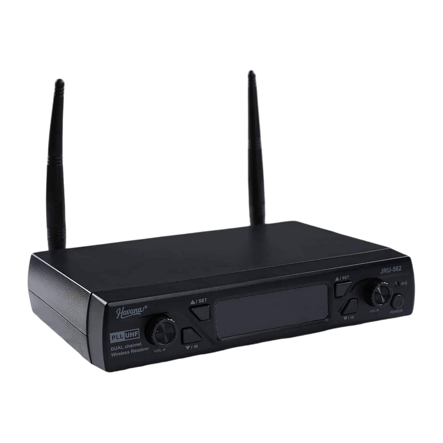 Havana JRU-562 UHF Dual Channel Wireless Receiver & HT-51C Handheld Wireless Microphone System