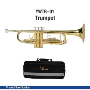Vienna YWTR-01 Trumpet Bb Scale Gold Lacquer Sold By ChennaiMusicals