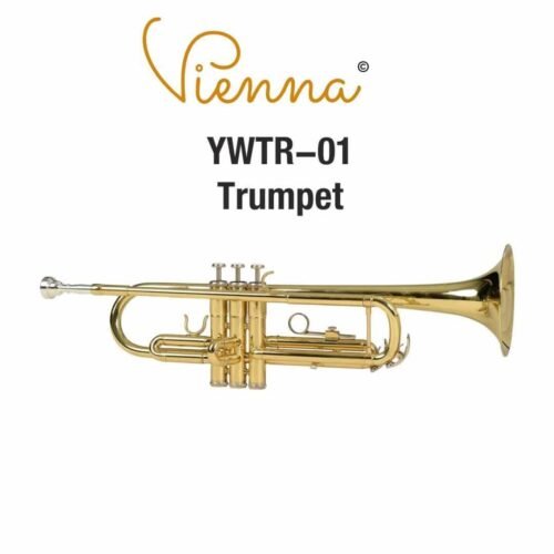 68947bfde830d5395fe42c6c9f6342f4f907cfb85fe62590243f2.jpg Vienna YWTR-01 Trumpet Bb Scale Gold Lacquer Sold By ChennaiMusicals