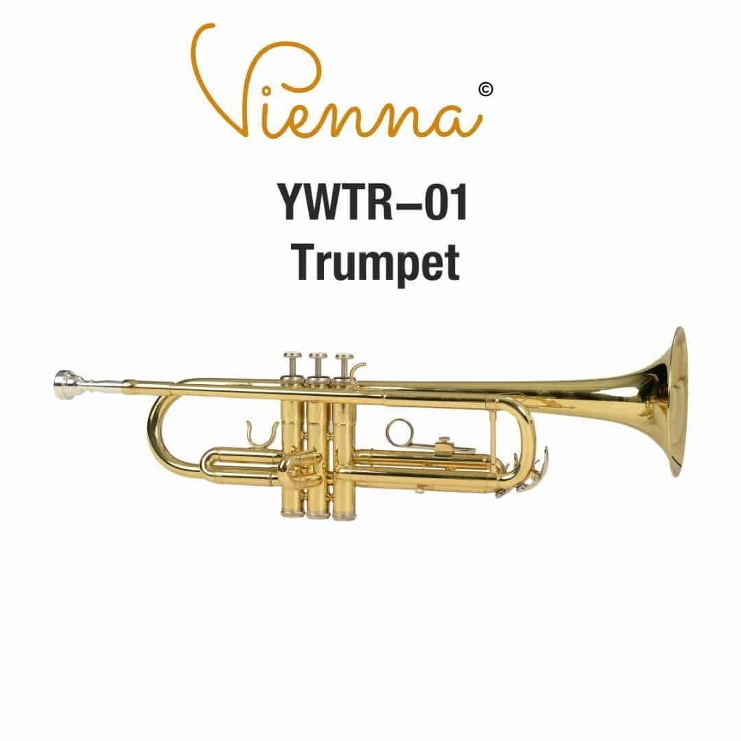 Vienna YWTR-01 Trumpet Bb Scale Gold Lacquer Sold By ChennaiMusicals