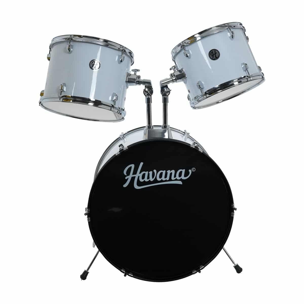 Havana HV 522WH Acoustic Drum (full kit) 5PCs set including Hardware White
