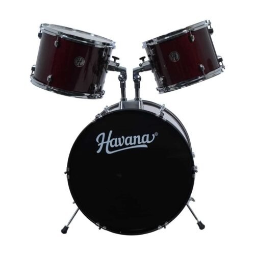 68947e1abb7fc4641e9db57dd5694319ab52a2e8443b963286175.jpg Havana 104-5WR 5-Piece Junior Acoustic Drum Kit With Hardware- Wine Red