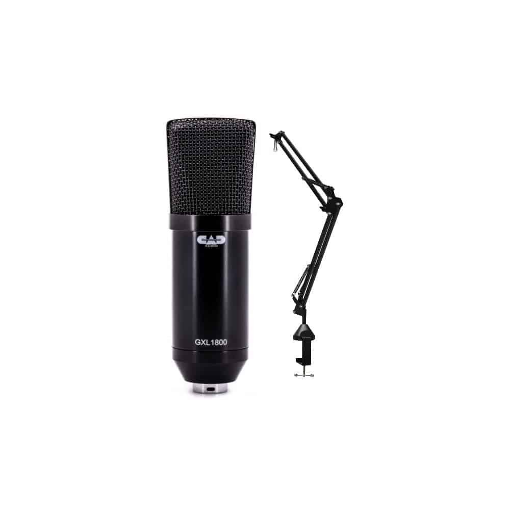 CAD GXL1800 Condenser Microphone Bundle with Desktop Boom Arm Microphone Stand (2 Items)
