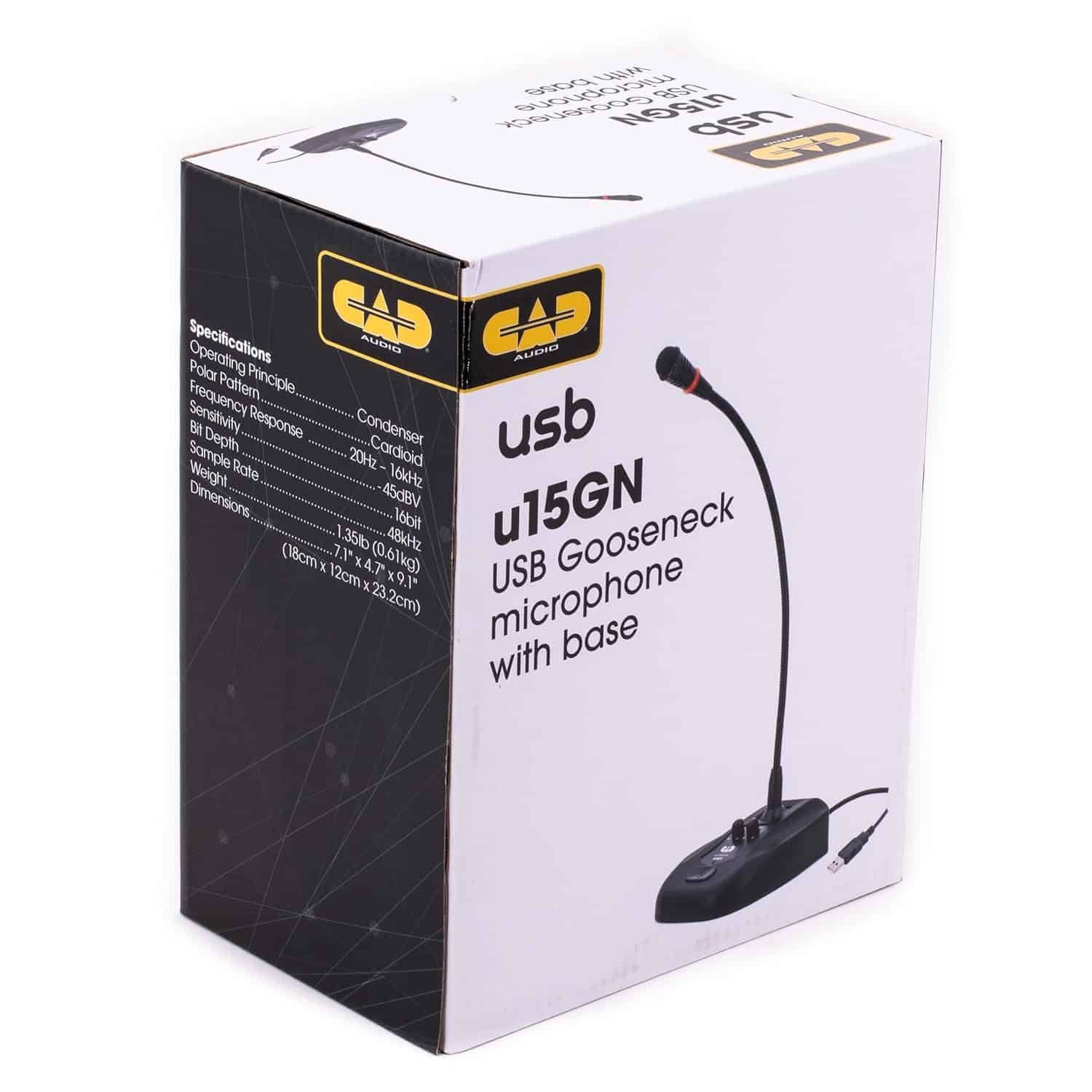 CAD Audio Condenser Microphone, Black (U15GN)