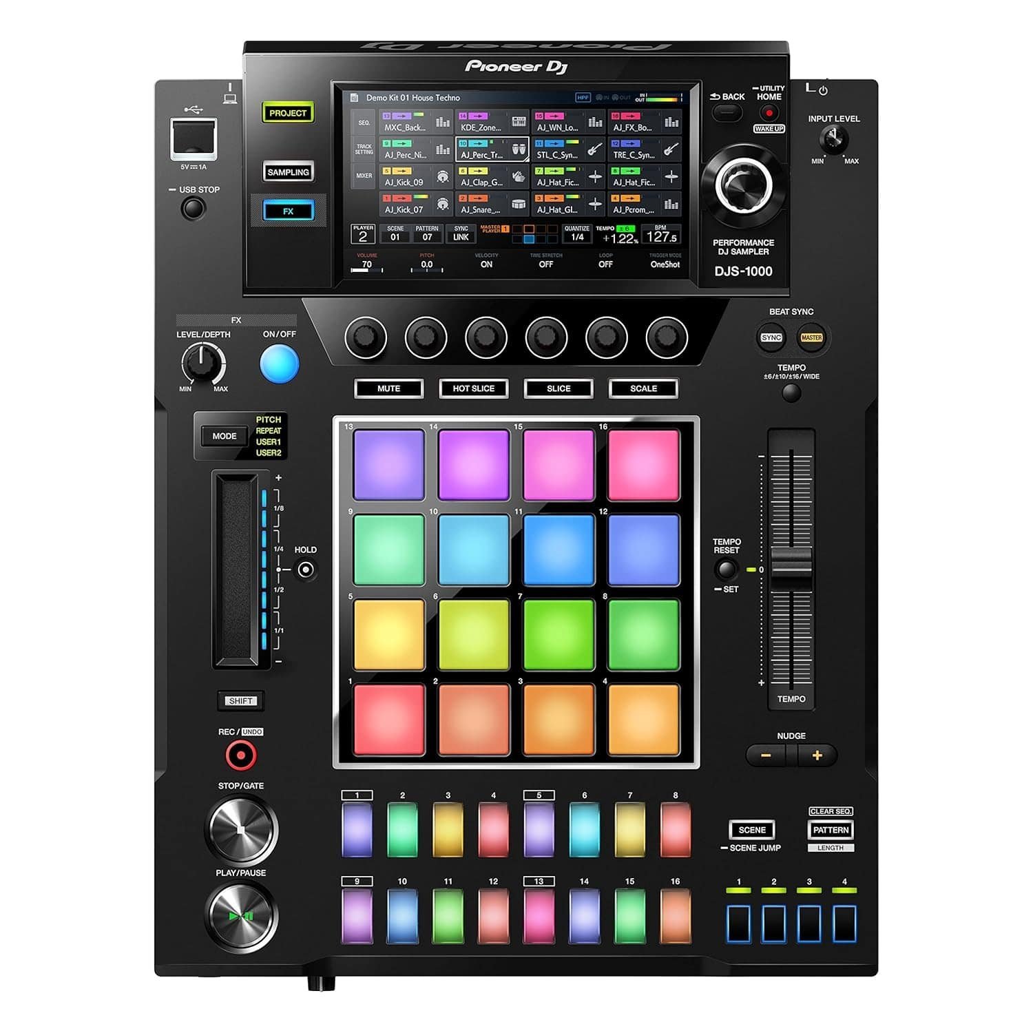 68a6fb525b36051bc554c09ebfbbd7e225a022e1ed22ce37df9b0.jpg Pioneer DJ DJS-1000 Sampler, Black