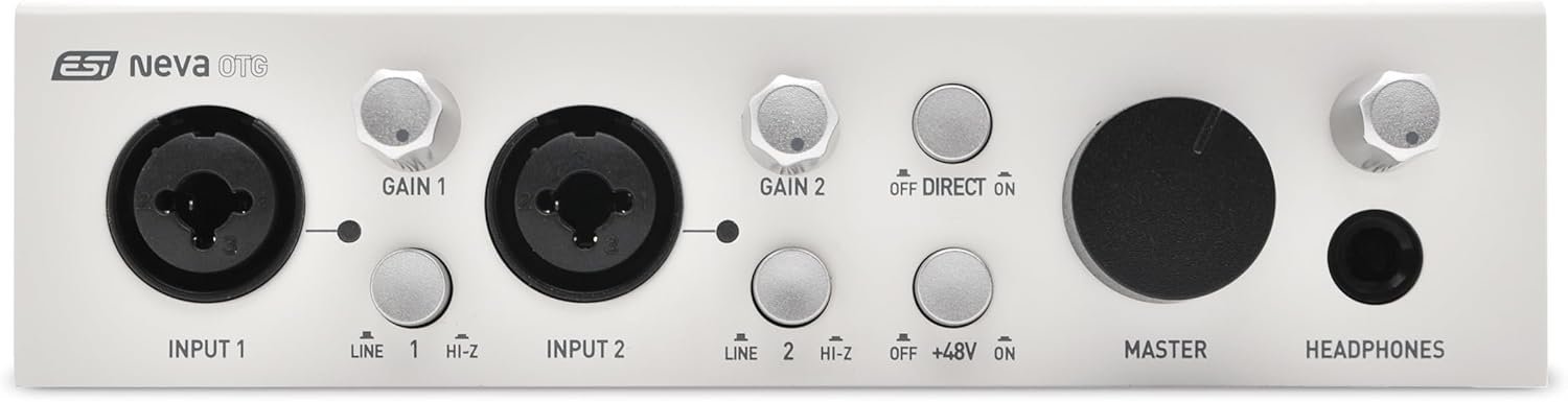 68d3ac742be89442c5a12f52a7bfc3cb024c0b0f5ab7ec168a01b.jpg ESI Neva OTG Professional Audio Interface 24-bit/192kHz Dual USB-C