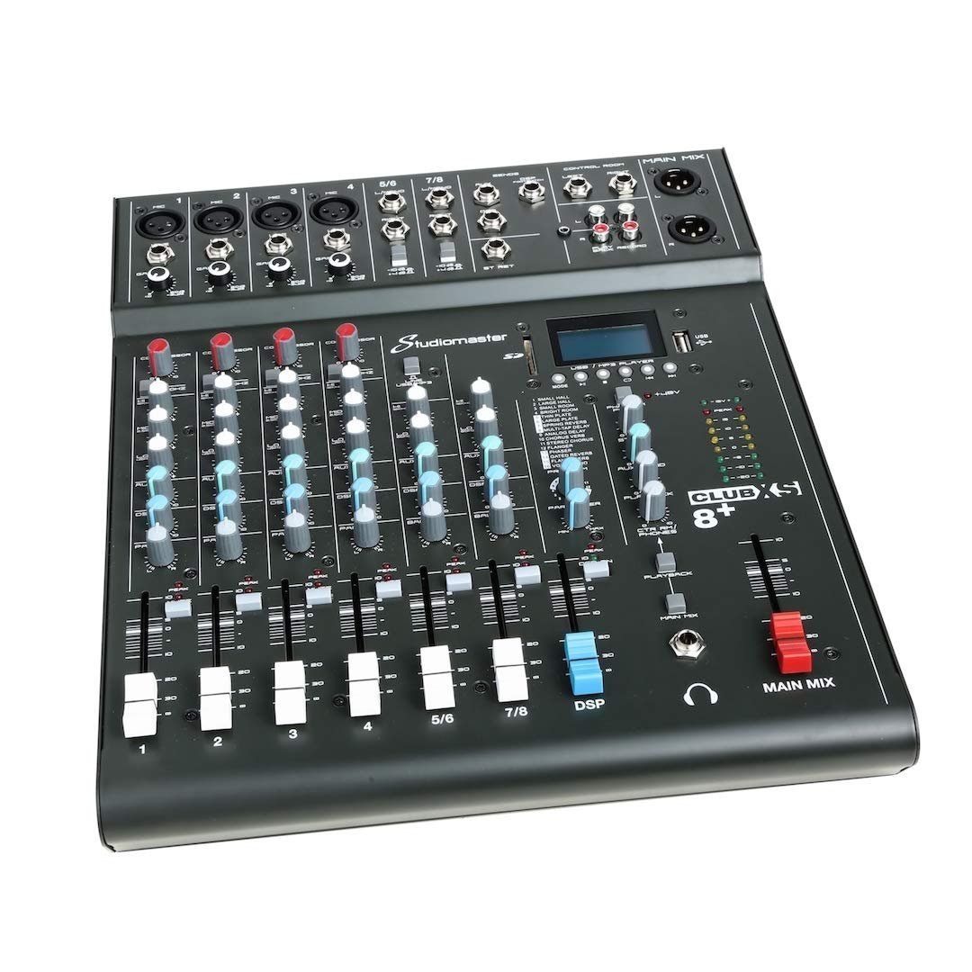 6904b92d80eb16faec3eb17a8924800accb44cc767034a102a185.jpg Studiomaster CLUB XS8 Plus 8 Channel Analog Mixer