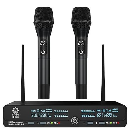 Digimore D-395 HH UHF Wireless Microphone System with Dual Handheld Mics