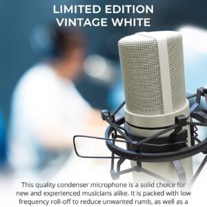 MXL 770 Condenser Microphone Complete Bundle With Integrated Pop Filter/Shockmount Kit and XLR Cable