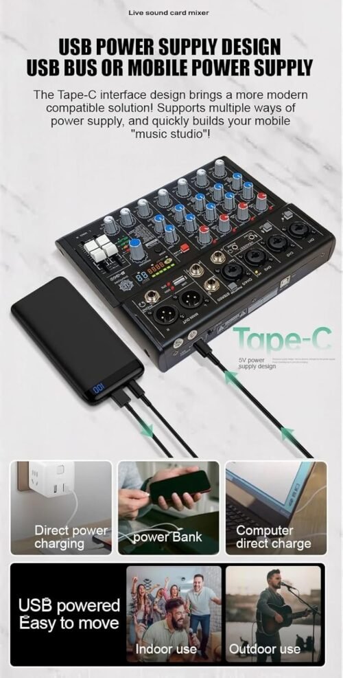 Digimore D 240 7 Channel DJ & amp Audio Mixer with USB & amp DSP
