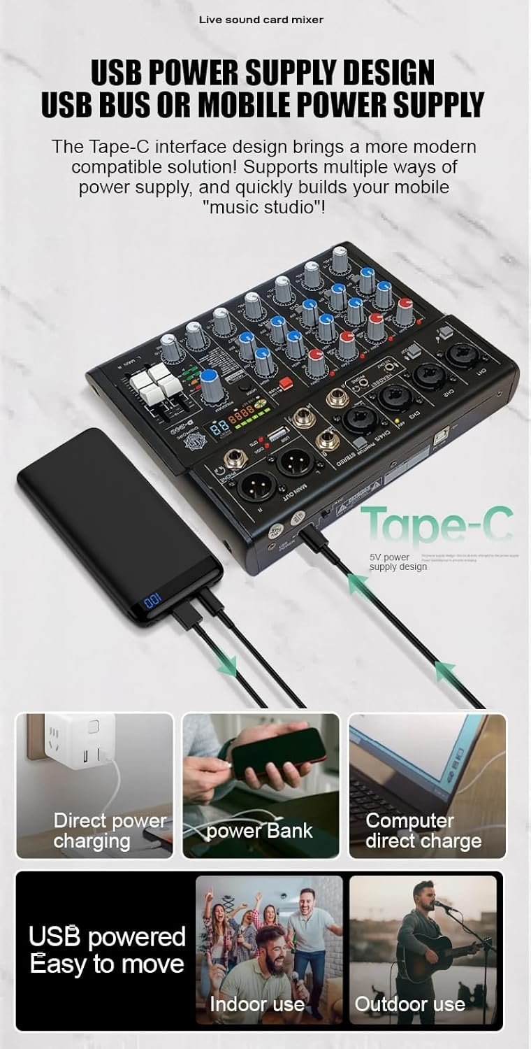 Digimore D-240 7-Channel DJ & Audio Mixer with USB & DSP