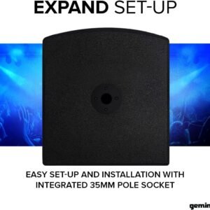 Gemini Sound ZRX-S18P 18" Inch Woofer Professional DJ PA Systems Active Powered Subwoofers with 1600W Watts Class D Digital