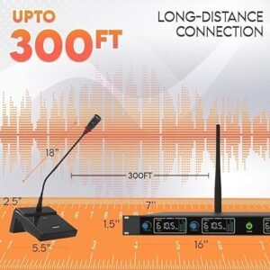 71NqnjFod9L._SY450_.jpg Digimore D 640 UHF Wireless Desktop Gooseneck Microphone