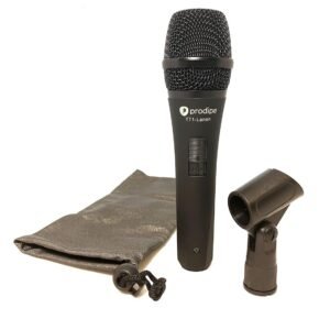 Prodipe PRO-TT1 Switched Dynamic Vocal Microphone, Black