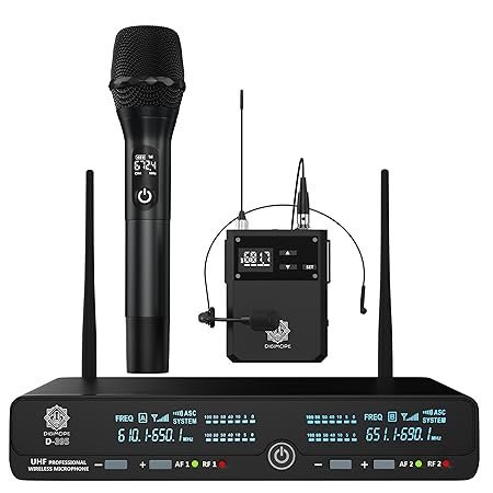 Digimore D-395 HL UHF Wireless Microphone System with Handheld & Lavalier Mic