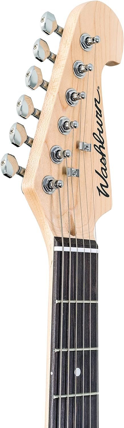 Washburn Sonamaster 6 String Solid-Body Electric Guitar, Right, Transparent Black (SDFTB)