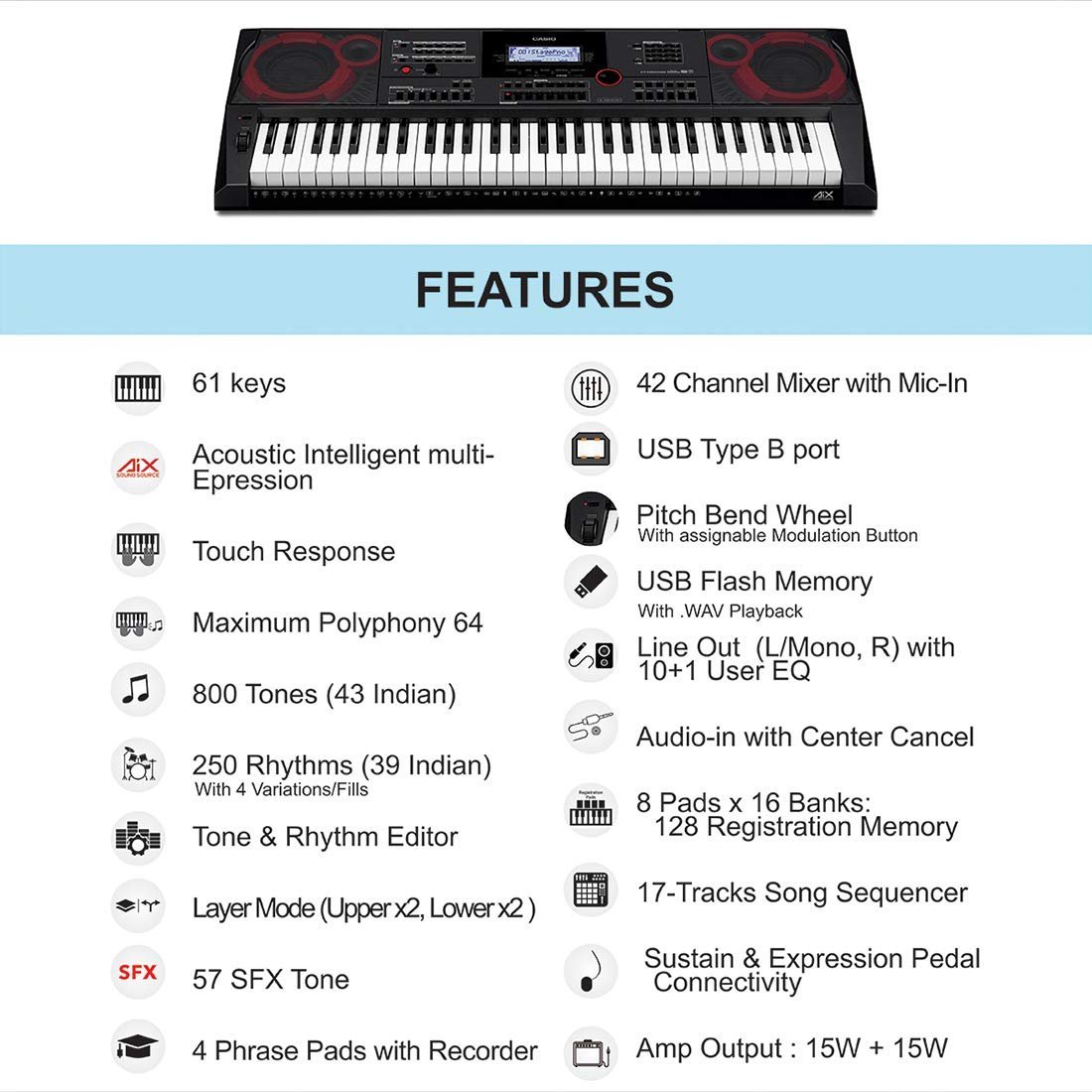71SG6MjgFDL._SL1100_.jpg Casio CT-X9000IN Indian Keyboard Black