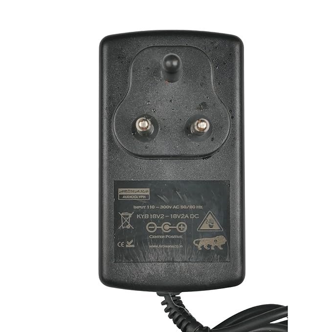 Arowana KYB18V2 Studio Grade 18V 2 Amp Center Positve Power Supply for Keyboards, Synths, Preamps & Audio Gear