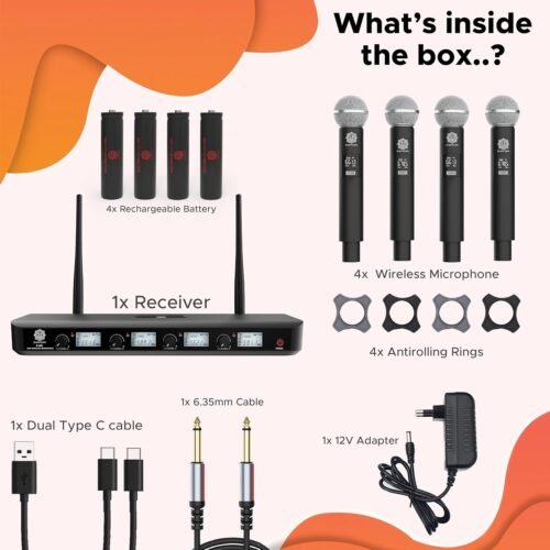 Digimore D 385 4 Channel UHF Wireless Microphone System