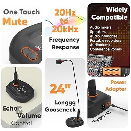 71gT09ZXhiL._SY450_.jpg Digimore D 660 Desktop Podium Gooseneck Condenser Microphone