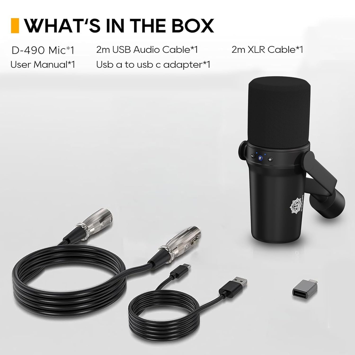 71kIq8eYjhL._SL1500_.jpg DIGIMORE D 490 Dynamic USB/XLR Podcast Microphone Kit