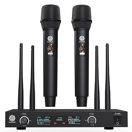 Digimore D-390 UHF Wireless Microphone System with Dual Handheld Mics