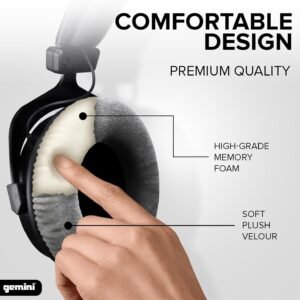 71sKEwdLSkL._AC_SL1500_.jpg Gemini Sound DJ Equipment Mixing Headset System DJX-1000 Ultimate Over Ear Closed Back Studio Monitor Isolation Recording