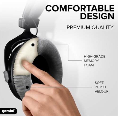 71sKEwdLSkL._AC_SL1500_.jpg Gemini Sound DJ Equipment Mixing Headset System DJX-1000 Ultimate Over Ear Closed Back Studio Monitor Isolation Recording