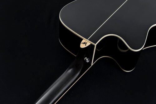 Washburn Deep Forest Burl 6 String Acoustic-Electric Guitar, Right, Black Fade (DFBACEB)