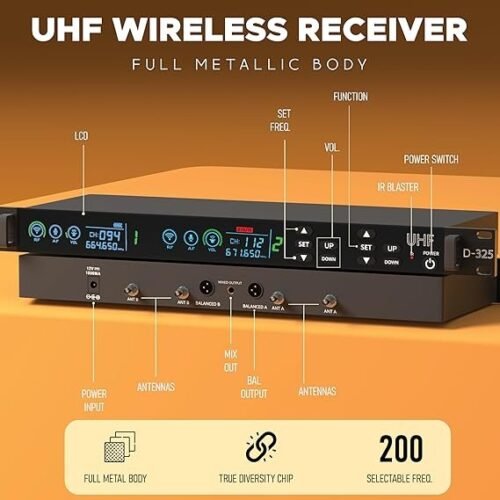 Digimore D 325 UHF Wireless Microphone System with True Diversity