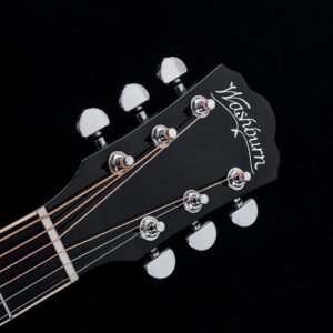 Washburn Deep Forest Burl 6 String Acoustic Guitar, Right, Black Fade (DFBDB)