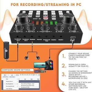 71xDeLjvaZL._SY450_.jpg Digimore D 432 Dual Condenser Microphone Kit for Singing with V8 Sound Card