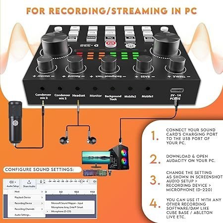 71xDeLjvaZL._SY450_.jpg Digimore D 432 Dual Condenser Microphone Kit for Singing with V8 Sound Card