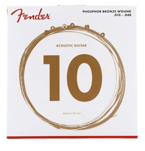 Fender Acoustic Guitar String Phosphor Bronze .010-.048 60XL 730060402
