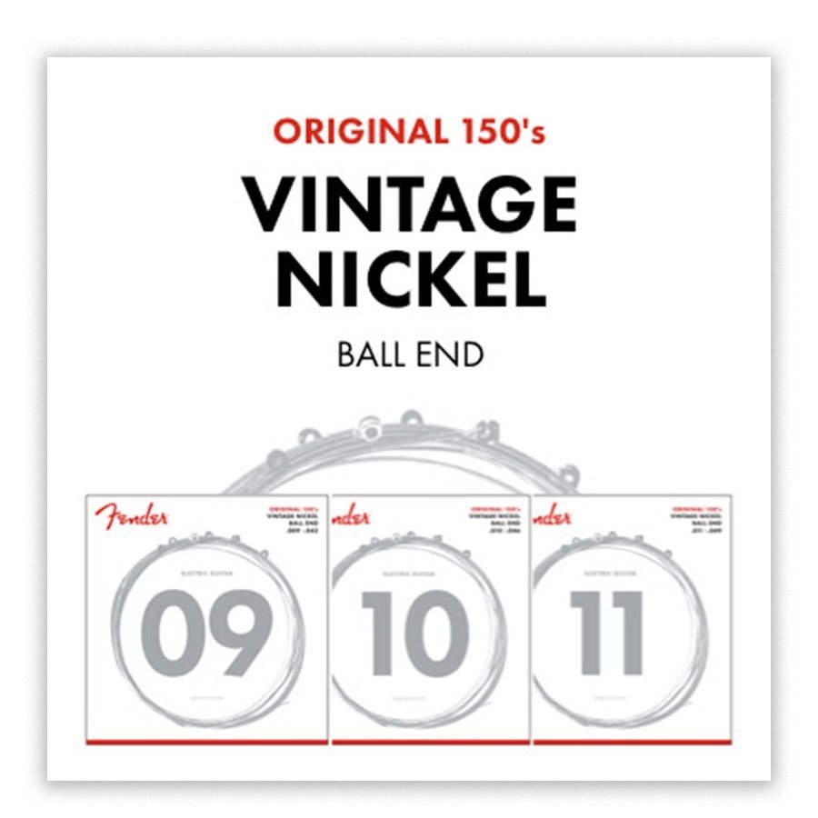 730150403-3.jpg Fender Original 150's Pure Nickel Ball End 730150403 Electric Guitar Strings 009-042