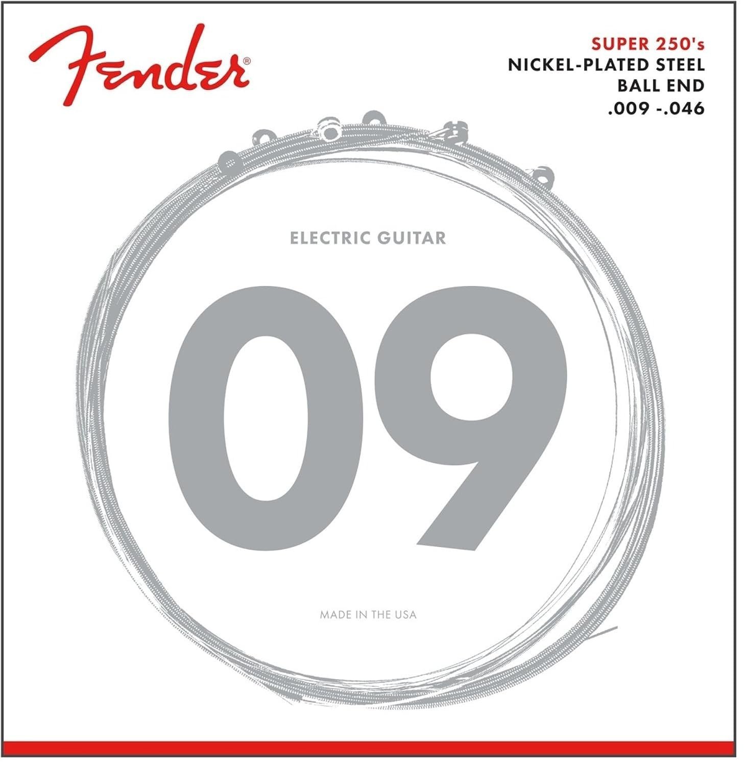 Fender Electric Guitar String Super 250 Nickel Plated .009-.046 250LR 730250404